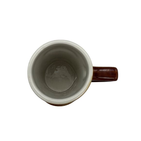 Barnabys Good Food & Drink Embossed Ceramic Stein Hall USA Brown Glaze Vintage - Picture 6 of 6